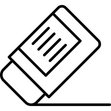 Silgi. Web simgesi vektör illüstrasyonu