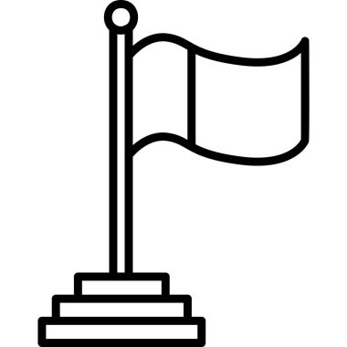 Bayrak. Web simgesi vektör illüstrasyonu