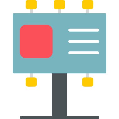 Reklam panosu. Web simgesi basit illüstrasyon