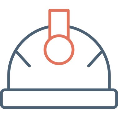 Mühendis miğferi, ağ simgesi basit tasarım