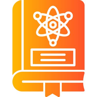 Fizik kitabı modern simge, vektör illüstrasyonu