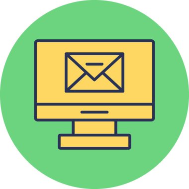 E-posta. Web simgesi basit illüstrasyon 