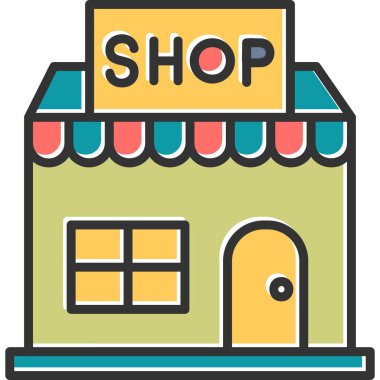 mağaza web simgesi basit illüstrasyon