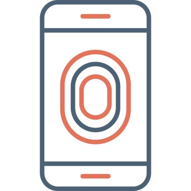 Parmak izi simgesinin vektör illüstrasyonu