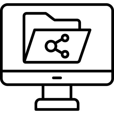 Dosya paylaşım simgesi, vektör illüstrasyonu