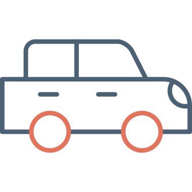 Araba modern simgesi, vektör illüstrasyonu