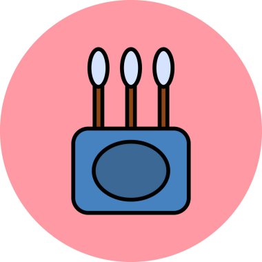 Modern Cotton Buds simgesinin vektör çizimi