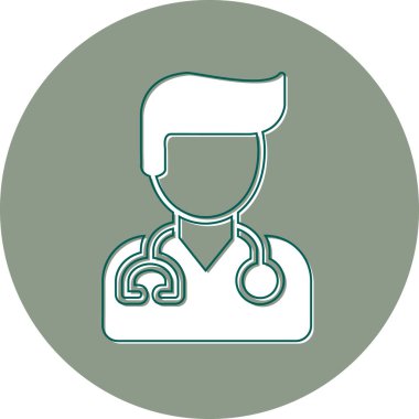 Basit avatar, doktor adamın grafiksel çizimi 