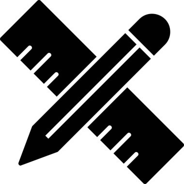 kalem ve cetvel kutsal kişilerin resmi, vektör çizim