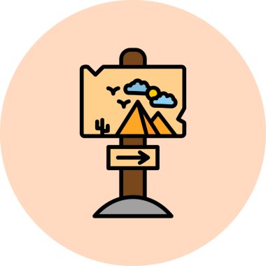 Yönlü işaret modern tasarım illüstrasyonu