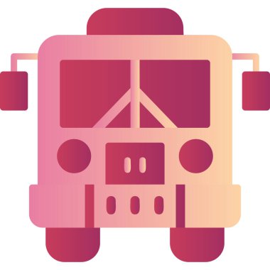 Otobüs. Web simgesi basit tasarım