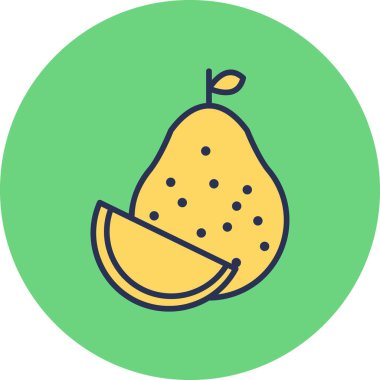 Pomelo modern ikon vektör çizimi