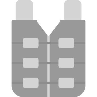 Can yeleği illüstrasyonu, basit web simgesi