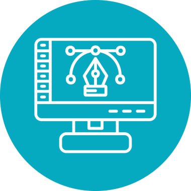 Teknoloji. Web simgesi basit tasarım 