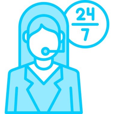 Müşteri hizmetleri modern simgesi, vektör illüstrasyonu