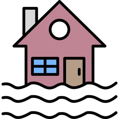 Flood web simgesi vektör illüstrasyonu