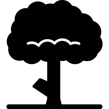 Ağaç modern simgesi, vektör illüstrasyonu