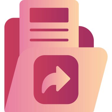 Dosya paylaşım simgesi, vektör illüstrasyonu