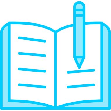 Ev ödevi. Web simgesi vektör illüstrasyonu