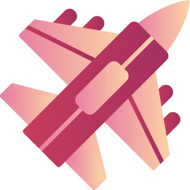 Jet Fighter. Web simgesi vektör illüstrasyonu