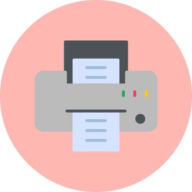 Yazıcı simgesi vektör illüstrasyonu