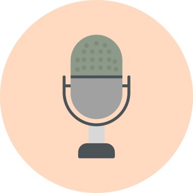 mikrofon simgesi vektör illüstrasyonu