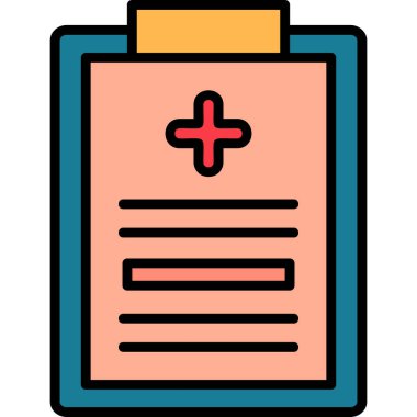 Tıbbi kayıt simgesi, modern tasarım illüstrasyonu