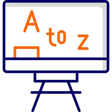 Beyaz tahta modern simge, vektör illüstrasyonu