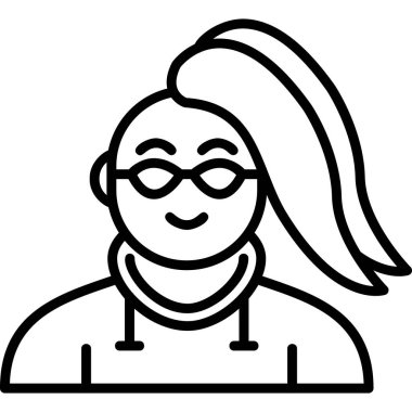 kadın web simgesi vektör illüstrasyonu