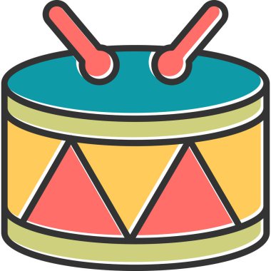 davul. Web simgesi basit tasarım  