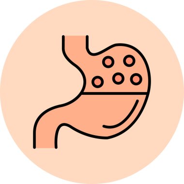 Mide simgesinin basit web illüstrasyonu