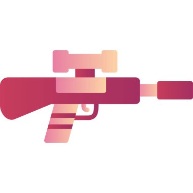 Keskin nişancı silahı simgesi, ağ resmi