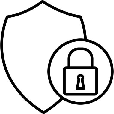 Koruma çizgisi simgesi, vektör illüstrasyonu