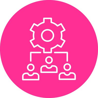 vector illustration of team management modern icon in design