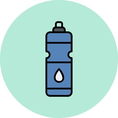 Su şişesi, içecek grafik illüstrasyon  