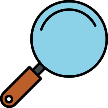 Büyüteç. Web simgesi vektör illüstrasyonu