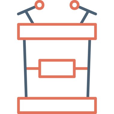 Podyum. Web simgesi basit bir illüstrasyon. Tribün simgesi