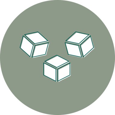 küp web simgesi basit illüstrasyon