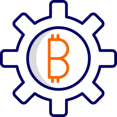 Bitcoin işareti. Basit bir çizim. Ayarlar