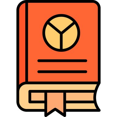 Kitap simgesi, modern tasarım illüstrasyonu