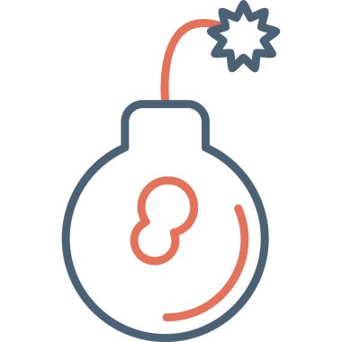 Bomba simgesinin vektör illüstrasyonu