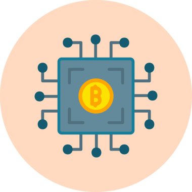 microprocessor icon, vector illustration simple design