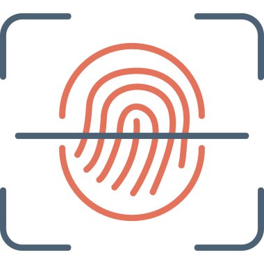 parmak izi tarayıcı, ağ simgesi.