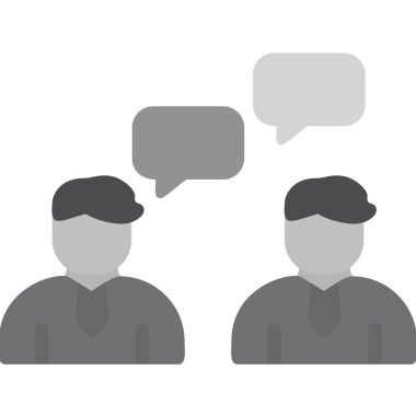 Çalışma sohbeti modern simge, vektör illüstrasyonu