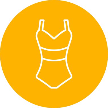 Kadın mayo web simgesi illüstrasyonu