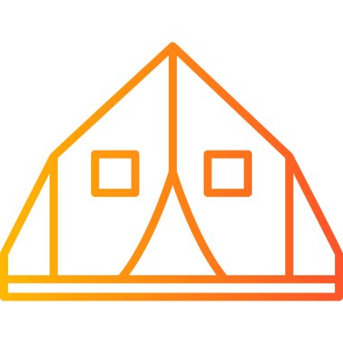 Çadır modern simge, vektör çizimi