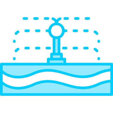 Su. Web simgesi basit illüstrasyon