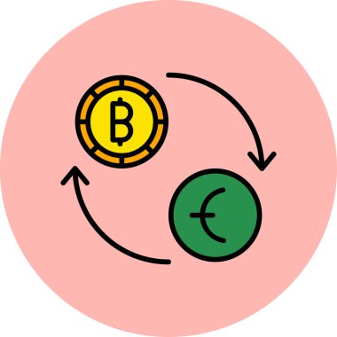 Para Birimi Değişimi, basit web simgeleri 