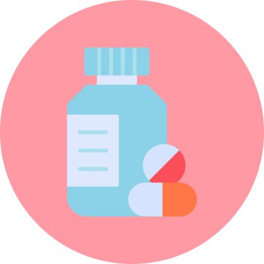 Medcaments simge vektör illüstrasyonu