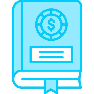 Finansal kitap simgesi, modern tasarım illüstrasyonu